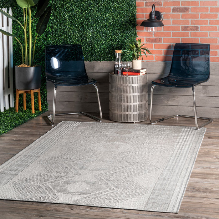 Ranya Tribal Indoor/Outdoor Area Rug: Light Brown / Runner / 2' x 8'