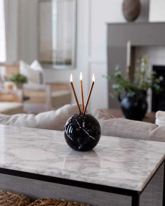 Neva Vase, Black Marble Candle Holder [x6 Vases]