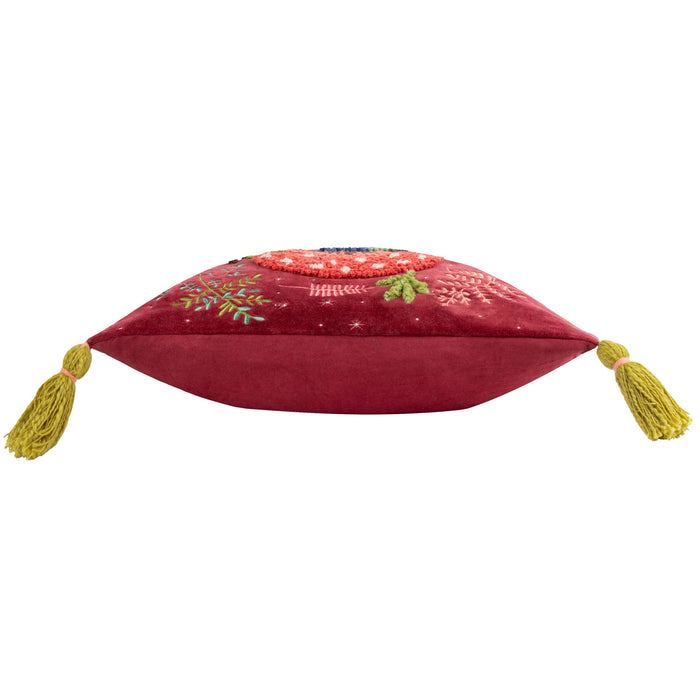 Magic Mushrooms Cushion Ruby Red: Ruby Red / Feather Filled / 45 x 45cm