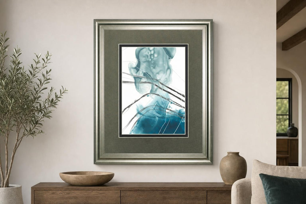 34x40 Bella Indigo I By June Erica Vess - Blue