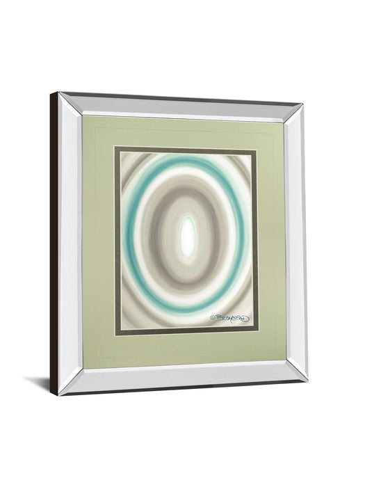 Concentric Ovals #1 By David Bromstad - Mirror Framed Print Wall Art - Beige