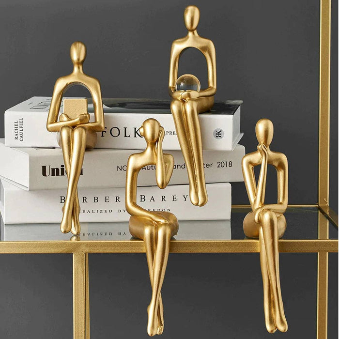 Gold Abstract Figurines: Book