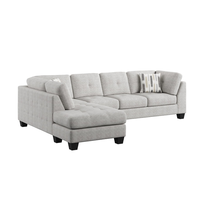 Myles - Chaise Sectional - Overcast
