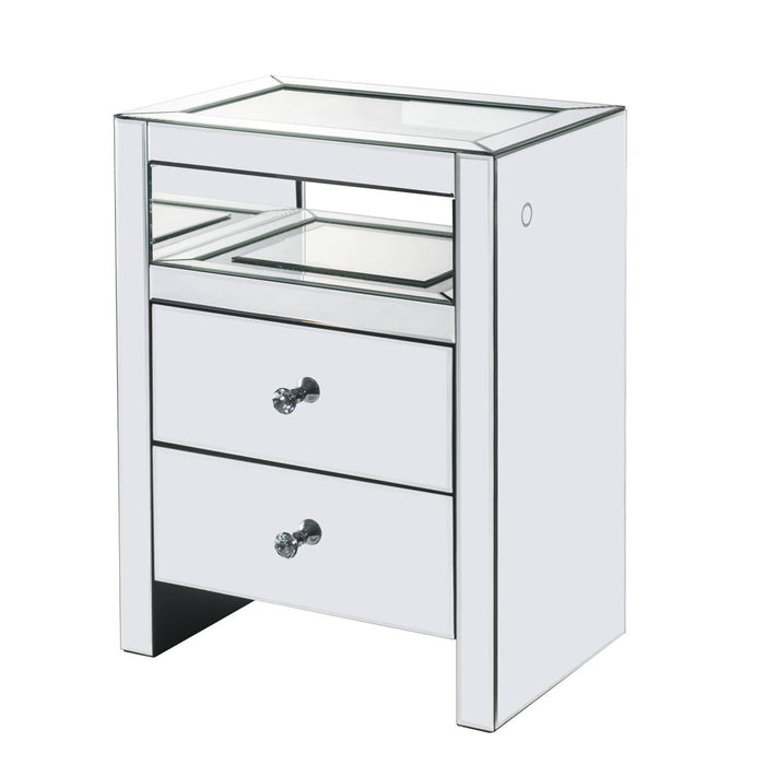 Dominic - Accent Table With LED - Mirrored