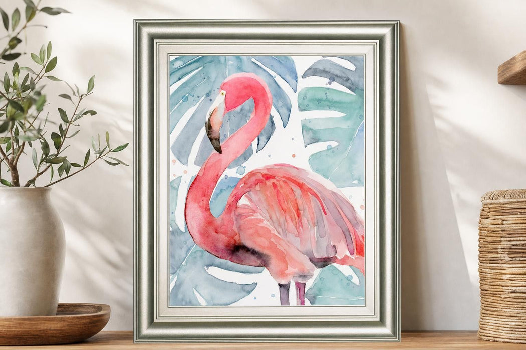 22x26 Flamingo Splash II By Annie Warren - Pink