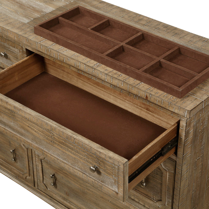 Interlude - 6 Drawers Dresser - Light Brown