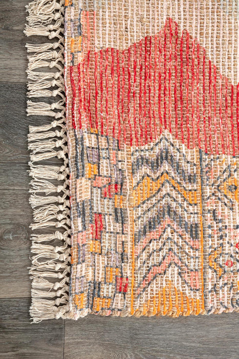 Vintage Flatweave Hermina Area Rug: Multi / Round / 6'