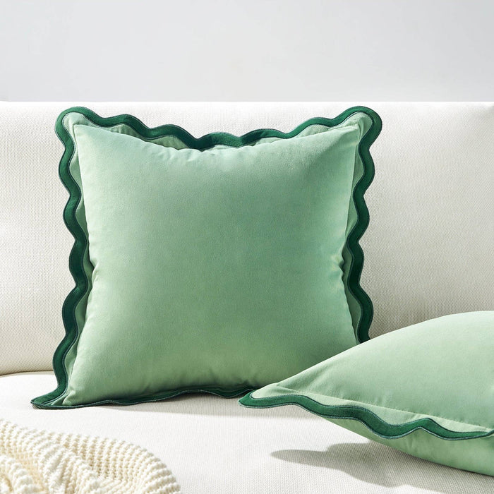 Maleku Pillow Covers (2-Pack) - Green/Light Green: 20x20 inch