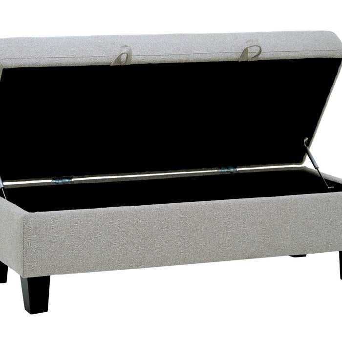 Dawson - Storage Ottoman - Pebble Gray