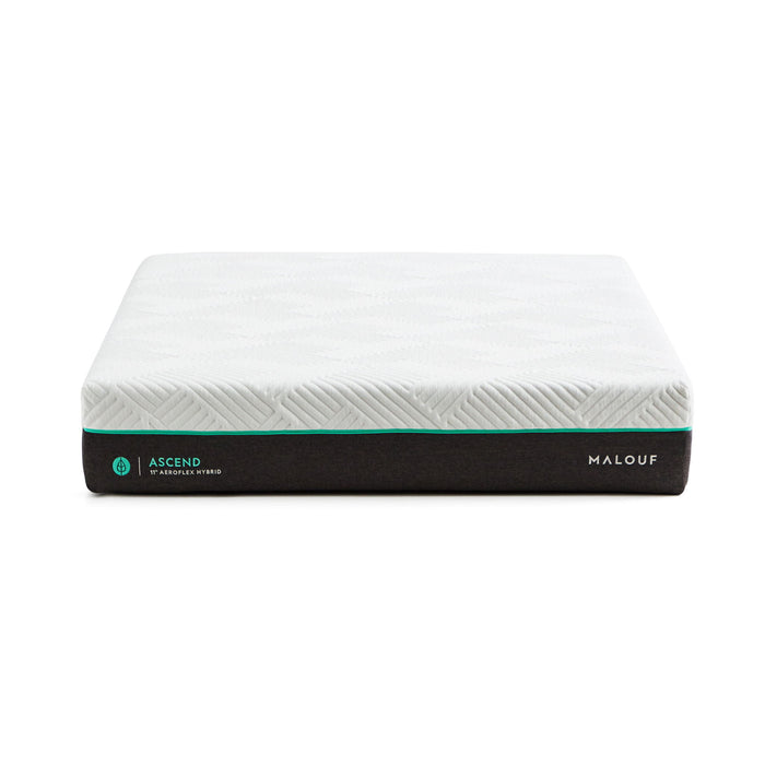 Ascend - Split Queen AeroFlex Hybrid Mattress - White / Black