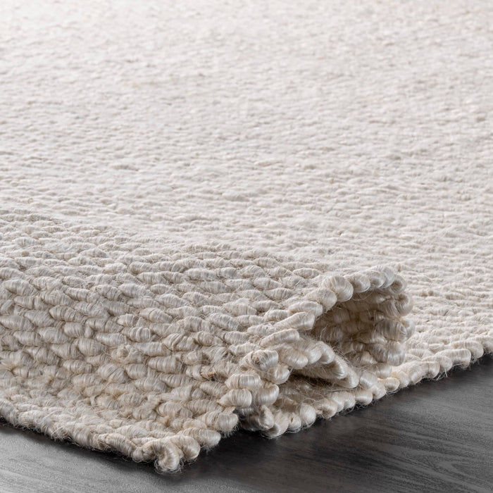 Hand Woven Hailey Jute Area Rug: Natural / Rectangle / 9' x 12'