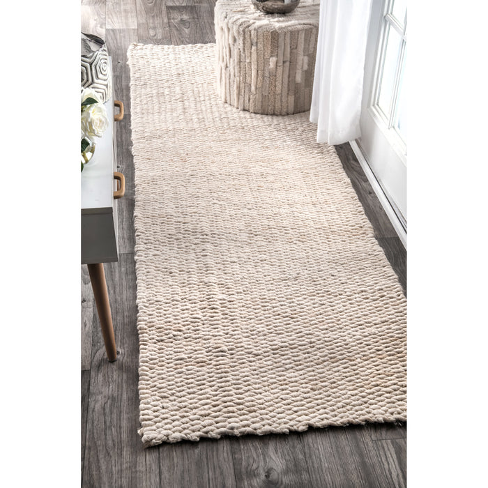 Hand Woven Hailey Jute Area Rug: Natural / Rectangle / 9' x 12'