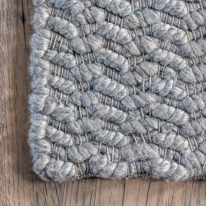 Glendora Hand Woven Chevron Area Rug: Ivory / Rectangle / 5' x 8'