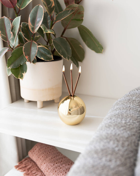Neva Vase, Gold Metallic Candle Holder [x6 Vases]