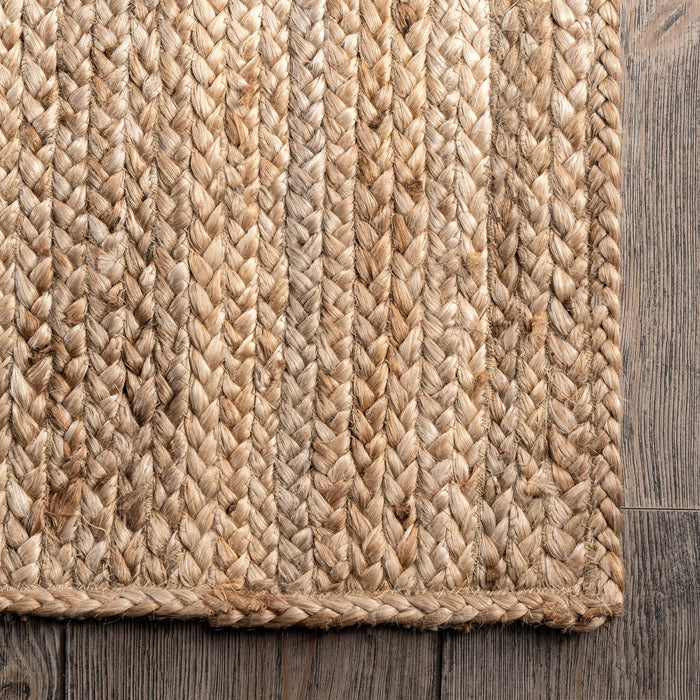 Rigo Hand Woven Farmhouse Jute Area Rug: Natural / Rectangle / 8' X 10'