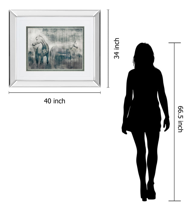 Grey Serenade By Edward Selkirk - Mirror Framed Print Wall Art - Dark Gray