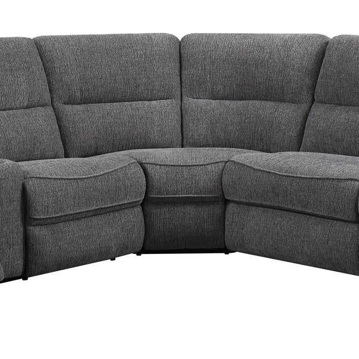 Aurora - 3 Piece Sleeper Sectional - Lunar Gray