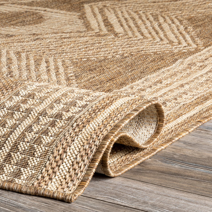Ranya Tribal Indoor/Outdoor Area Rug: Light Brown / Runner / 2' x 8'