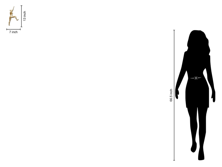 Golden Ascent Figure - 6" x 12" Sculpture - Gold