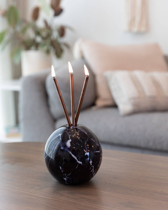 Neva Vase, Black Marble Candle Holder [x6 Vases]