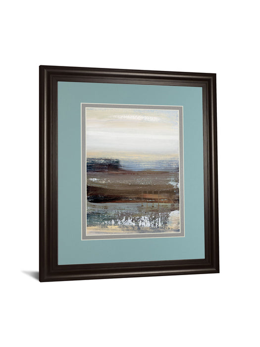 Hint Of By Aerial Snow - Framed Print Wall Art - Light Blue
