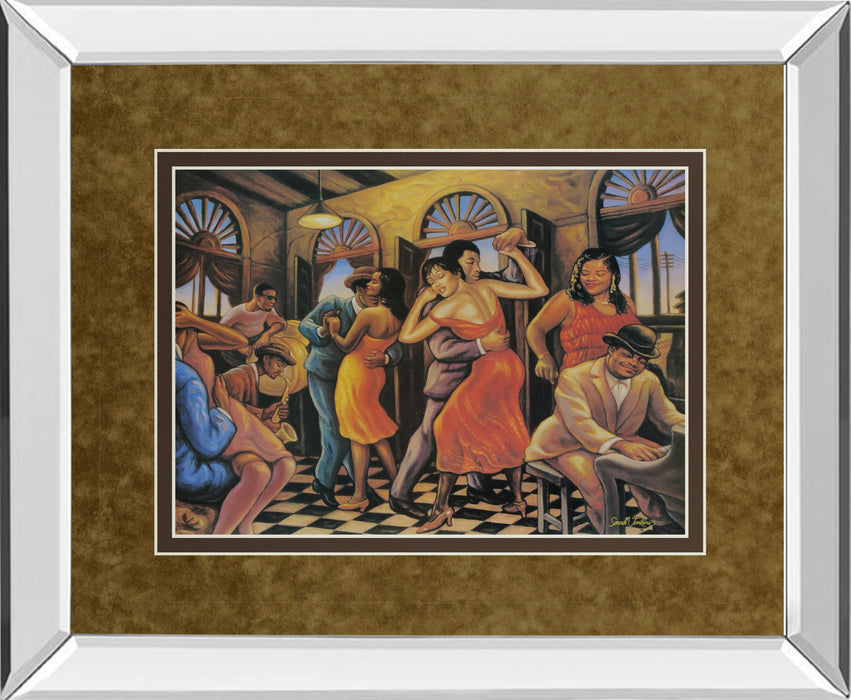 Roadhouse By Sarah Jenkins - Mirror Framed Print Wall Art - Light Brown