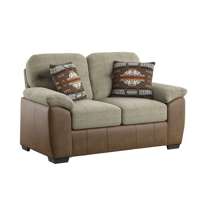 Porter - Loveseat - Badlands Saddle And Sandstorm