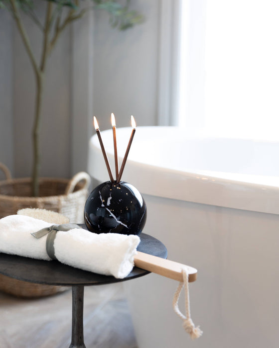Neva Vase, Black Marble Candle Holder [x6 Vases]