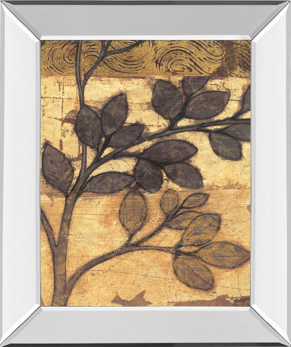 Bronzed Branches Il By Norman Wyatt, Jr. - Mirror Framed Print Wall Art - Light Brown