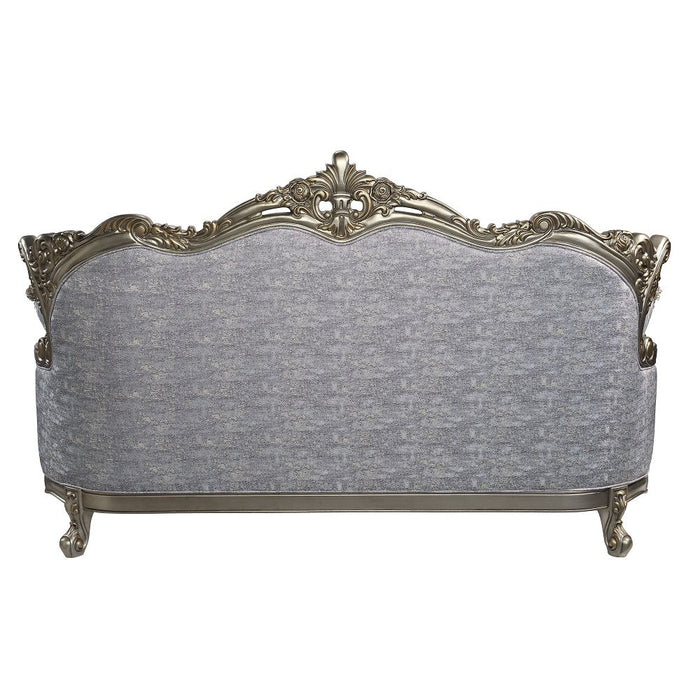 Miliani - Sofa With 5 Pillows - Fabric & Antique Bronze