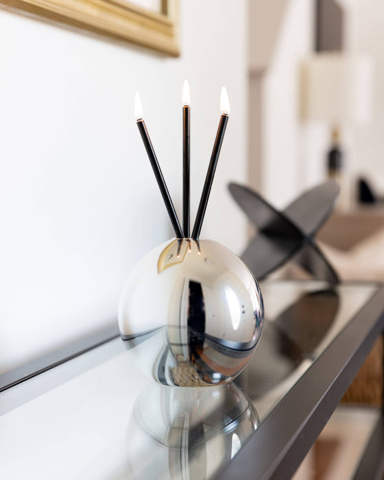 Neva Vase, Silver Metallic Candle Holder [x6 Vases]