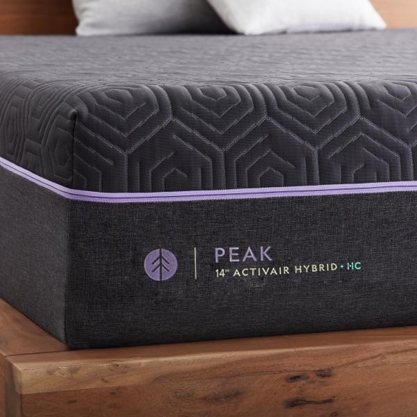 Peak - California King ActivAir Hybrid Mattress + HyperChill Cover - Black