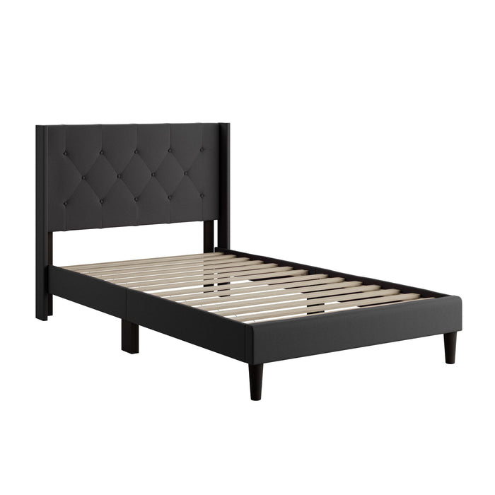 Drake - Queen Platform Bed - Charcoal