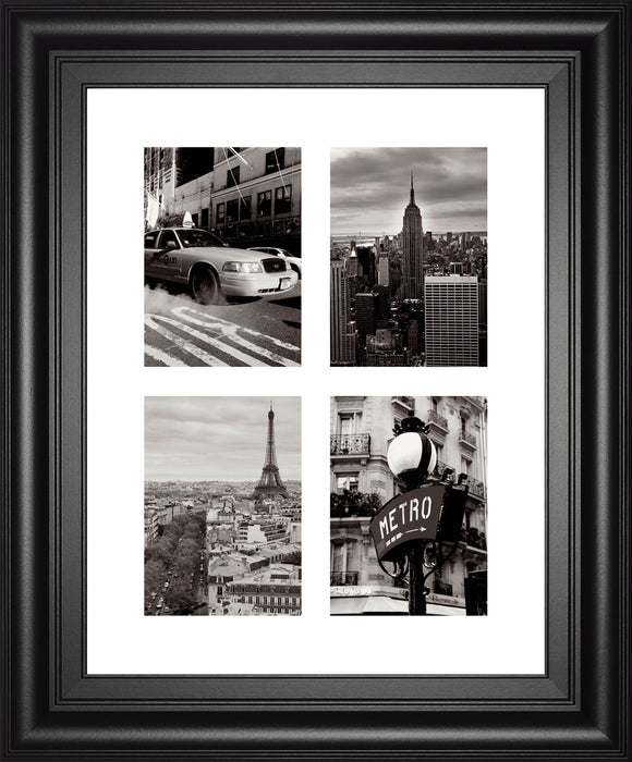 City Composite By Joseph Eta - Framed Print Wall Art - Dark Gray