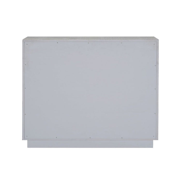 Anpu - Console Cabinet - Silver Faux Crocodile Skin