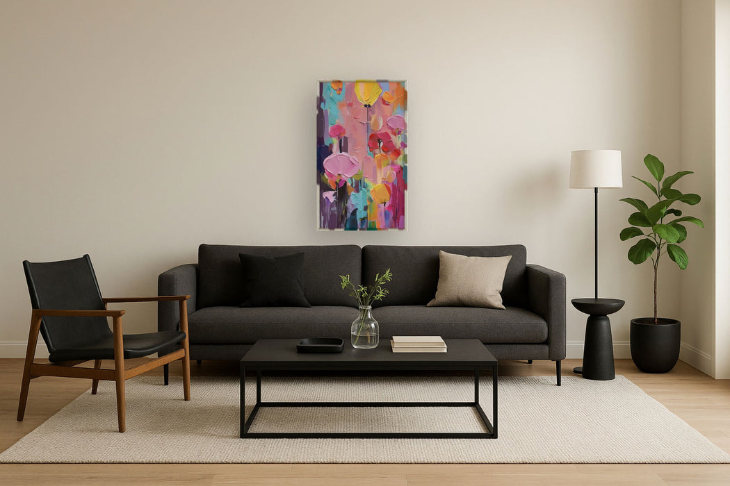 Blossom Radiance - 24" x 40" Framed Wall Art - Pink