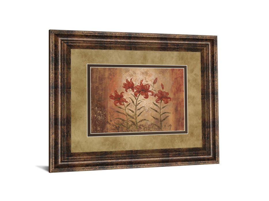 The Lily Style By Vivian Flasch - Framed Print Wall Art - Light Brown