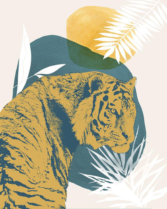 Jungle Cat I By Carol Robinson (Framed) (Small) - Yellow