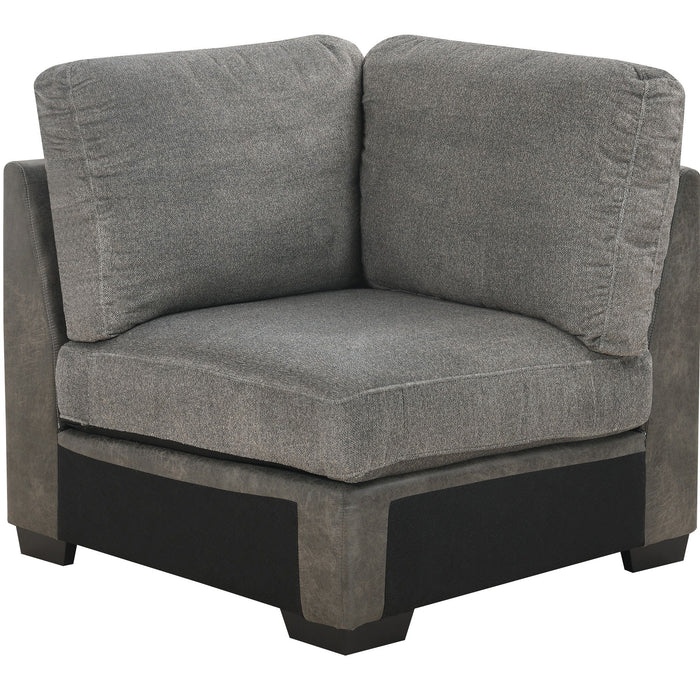Berlin - 3 Piece Sectional Fabric - Gray & Sanded