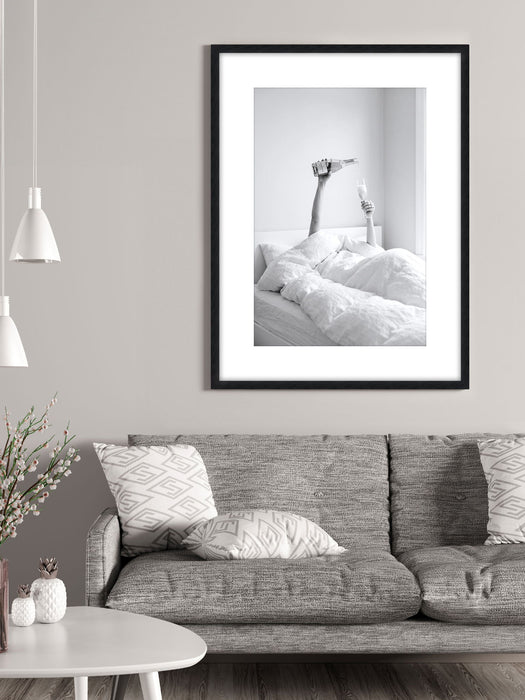 Champagne Morning II - 24 X 32 - Framed Print Under Glass - White