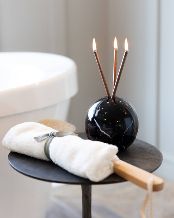 Neva Vase, Black Marble Candle Holder [x6 Vases]