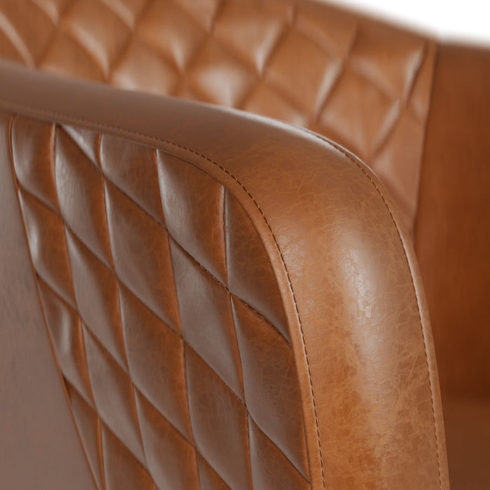 Webster - Barrel Chair - Caramel Brown