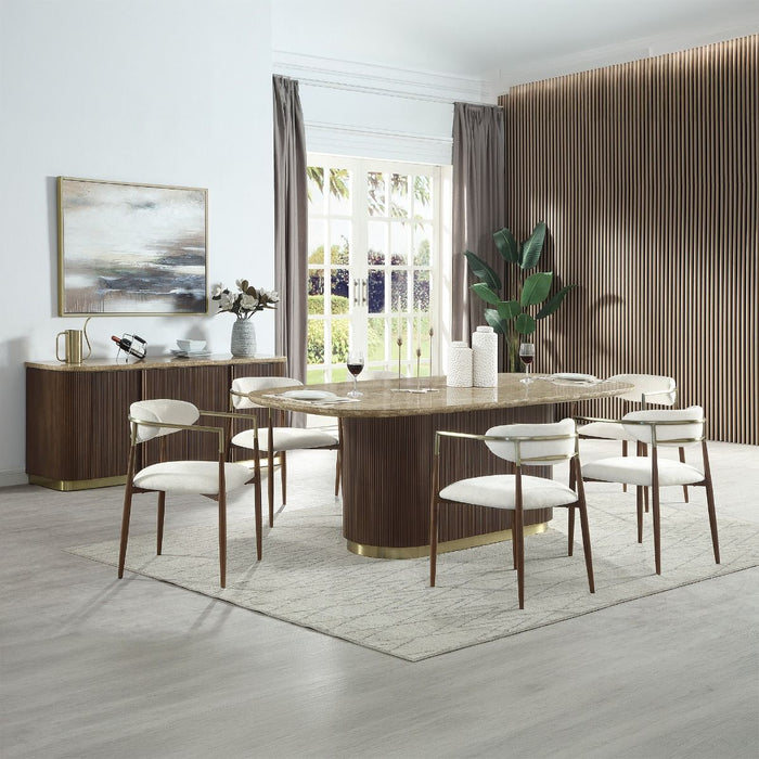 Clayten - Arm Chair (Set of 2) - Brown Oak