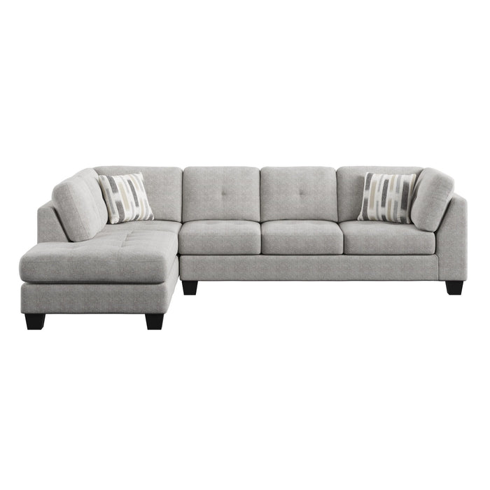 Myles - Chaise Sectional - Overcast