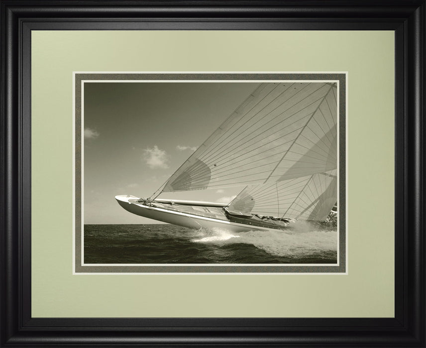 Sea Spray Il By Michael Kahn - Framed Print Wall Art - Gray