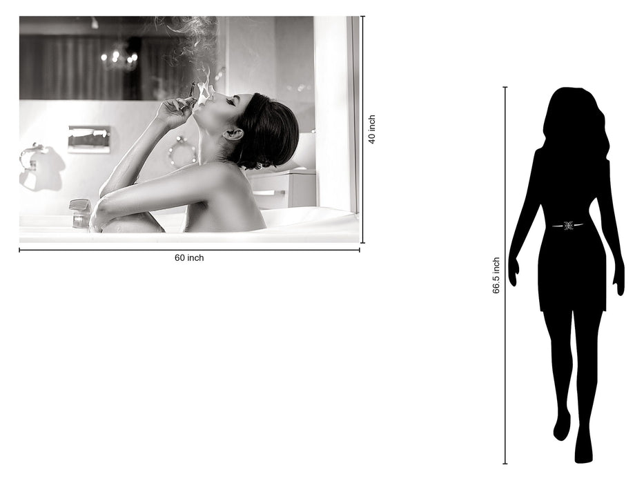 Sultry Serenity - 40" x 60" Framed Wall Art - Gray
