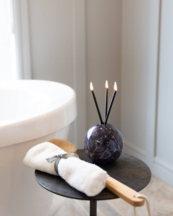 Neva Vase, Charcoal Marble Candle Holder [x6 Vases]