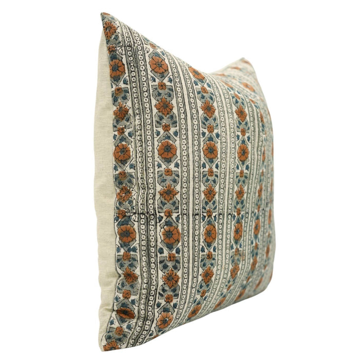 Home Decor Linen Blend Cushion Cover - Rakhi Flower: Linen Blend / One Side / 18X18