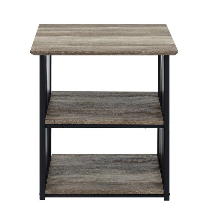 Zudora - Nightstand - Antique Oak & Black