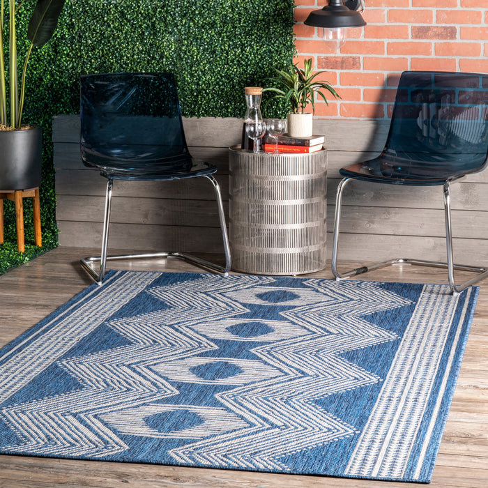 Ranya Tribal Indoor/Outdoor Area Rug: Light Brown / Runner / 2' x 8'